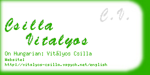 csilla vitalyos business card